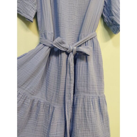 Velvet by Graham & Spencer Women's Bella Cotton Gauze Dress X-Large BLUE COLOR - Picture 13 of 16